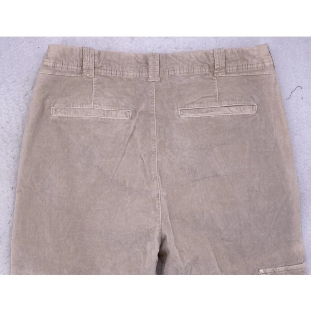 Free People Hard Crushin' Plush Cargo Pants 12 Ivory NWT High Rise Utility New